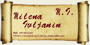 Milena Ivljanin vizit kartica